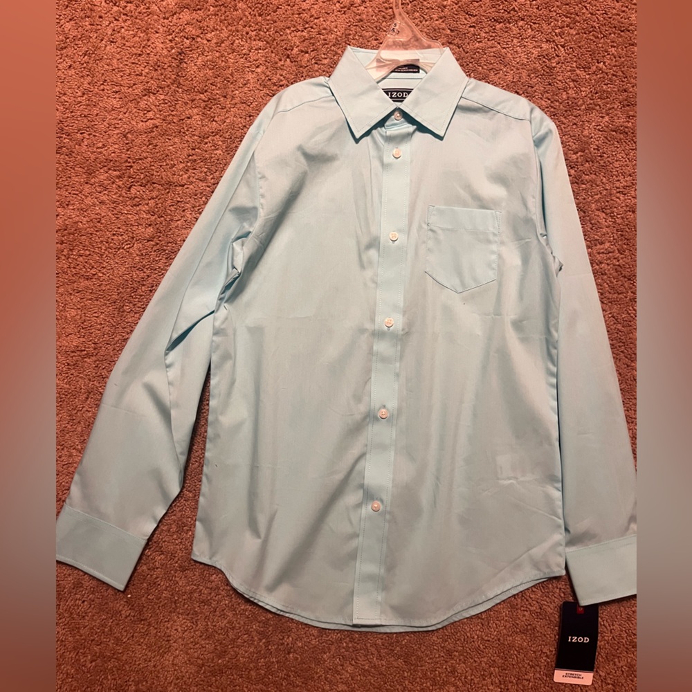 Izod Light Blue Youth Long-Sleeve Dress Shirt